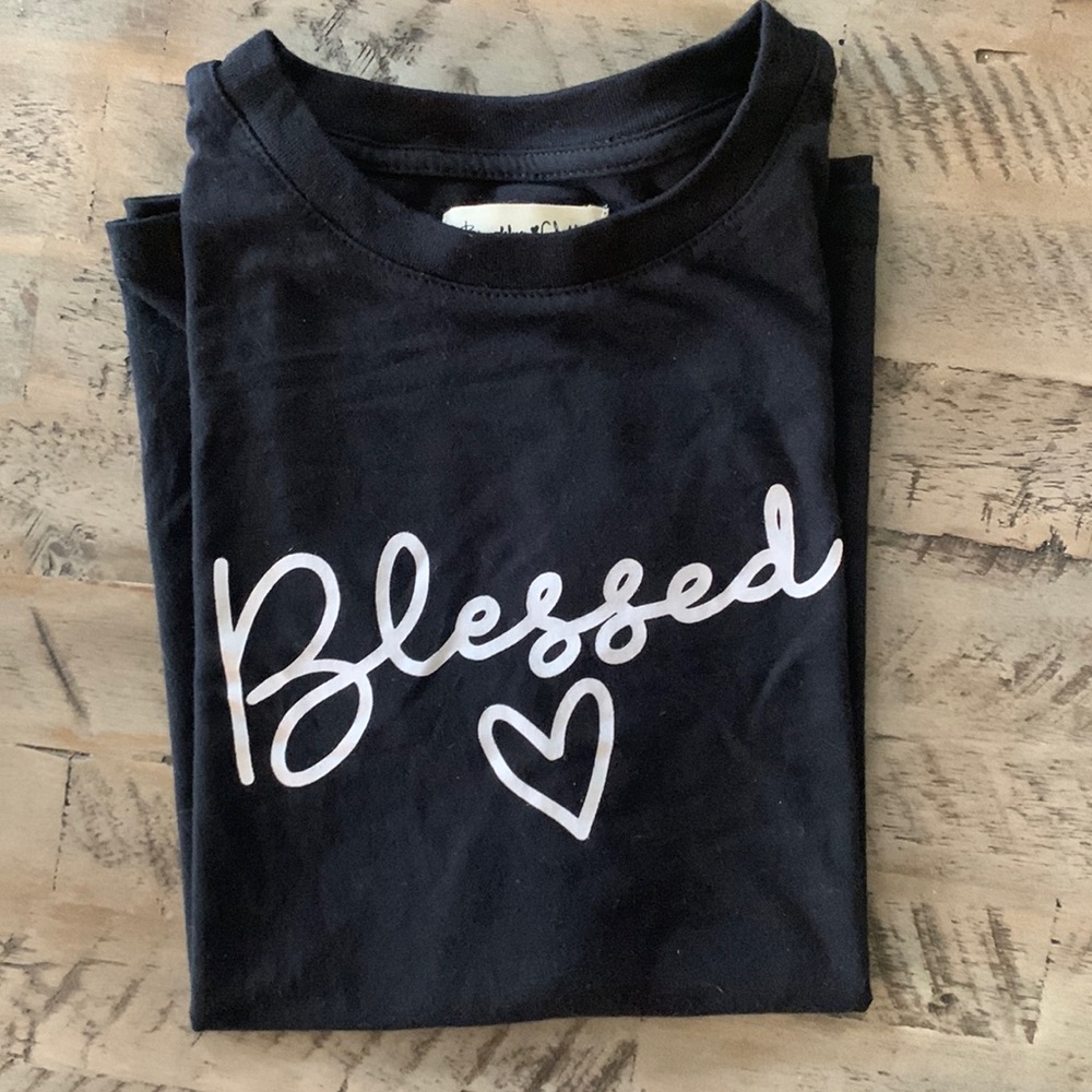 Blessed 🖤🤍 heart tank
